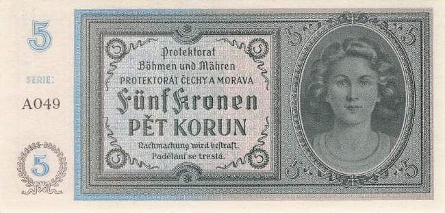5 Kronen 1940 ro.559a A UNC